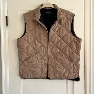J. Crew Factory Men's Beige Quilted Vest